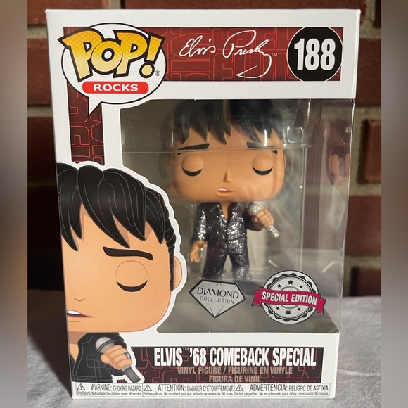 Funko Pop! Elvis ‘68 Comeback Special Diamond Collection #188 - Picture 1 of 8